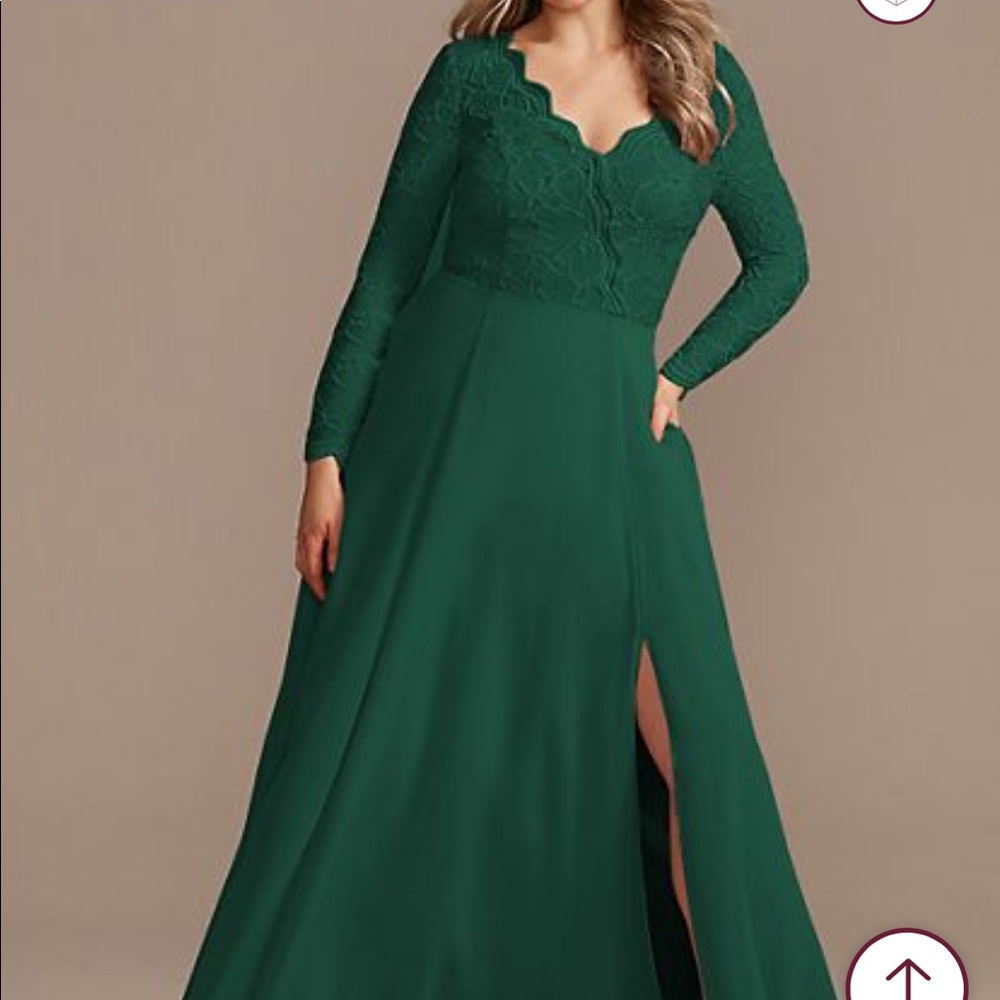Long sleeve formal gown. Fits true to size
